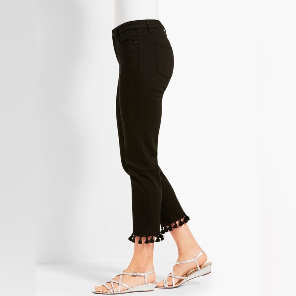 Talbots TASSEL HEM DENIM STRAIGHT CROP
- BLACK 16 - Picture 2 of 8